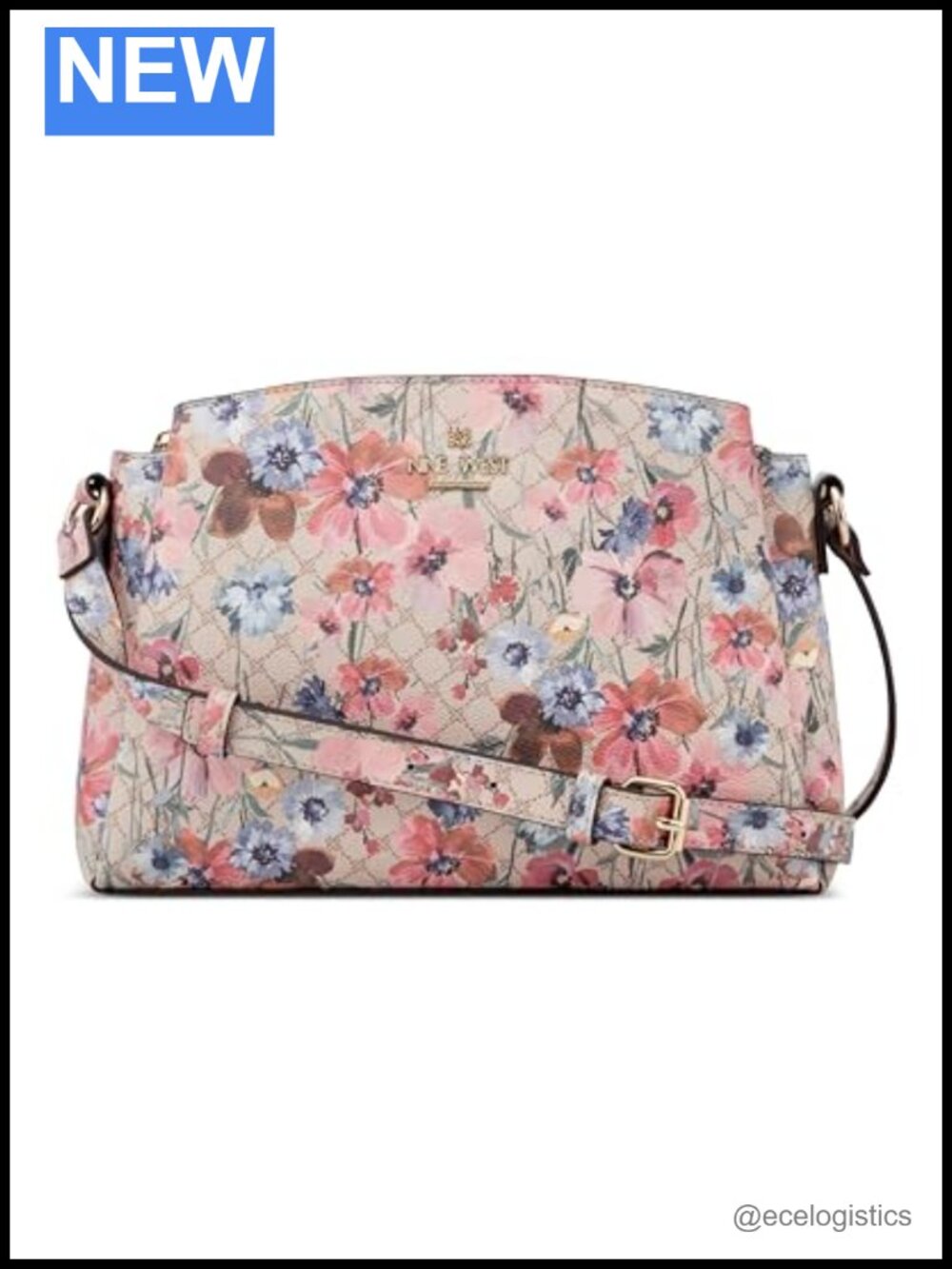 Nine West Luela Crossbody Satchel Polyurethane Vegan Leather